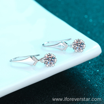 Brilliant Jewelry Wedding Earrings 925 Silver CZ Earring